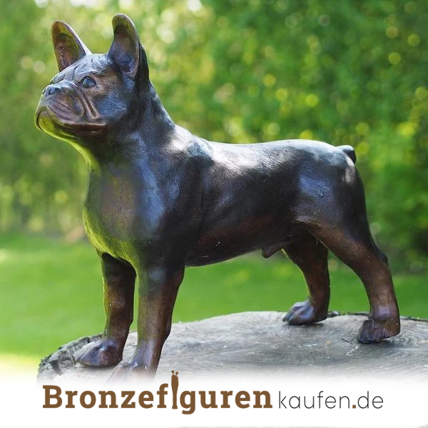 Verschlafene französische Bulldogge Welpen Statue Harz Rasen Skulptur Super SV 