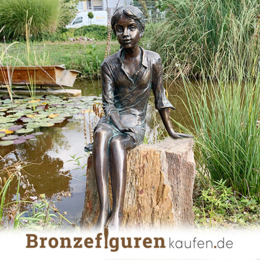 Gartenskulptur aus Bronze mit dem Namen Birgit