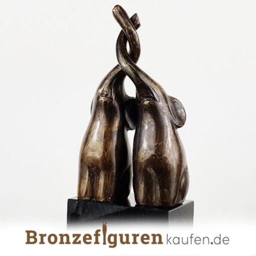 Elefantenfigur aus Bronze Verliebte Elefanten