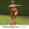 Gartenskulptur aus Bronze genannt orange Dicke Frau