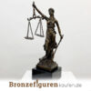 Justitia Figur aus Bronze