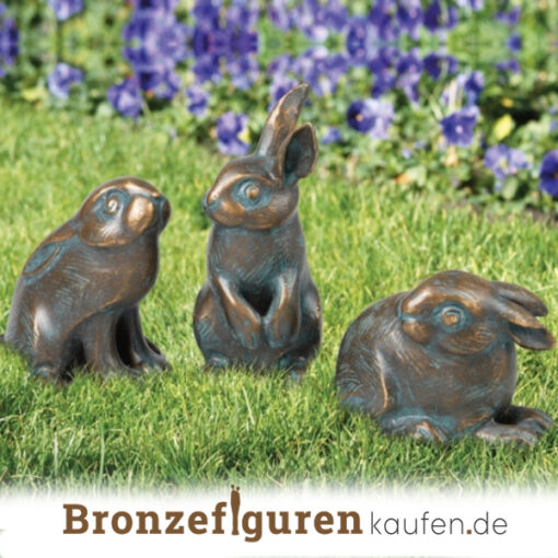 kaninchen aus bronze