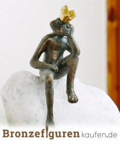 Prinzenfroschfigur aus Bronze