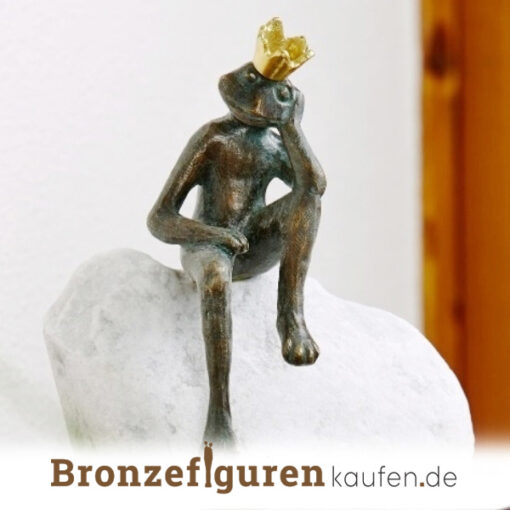 Prinzenfroschfigur aus Bronze
