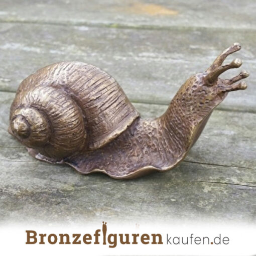 kleinen schneckenfigur aus bronze