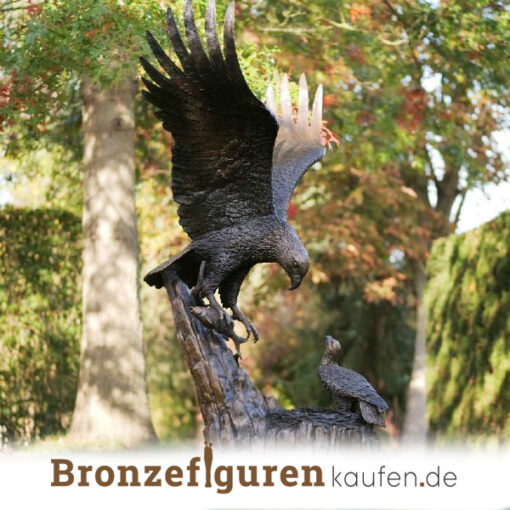 Adlergartenskulptur aus Bronze