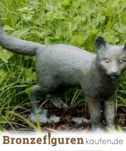 Bronzefigur eines jungen Fuchses