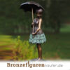 Gartenskulptur aus Bronze Mädchen