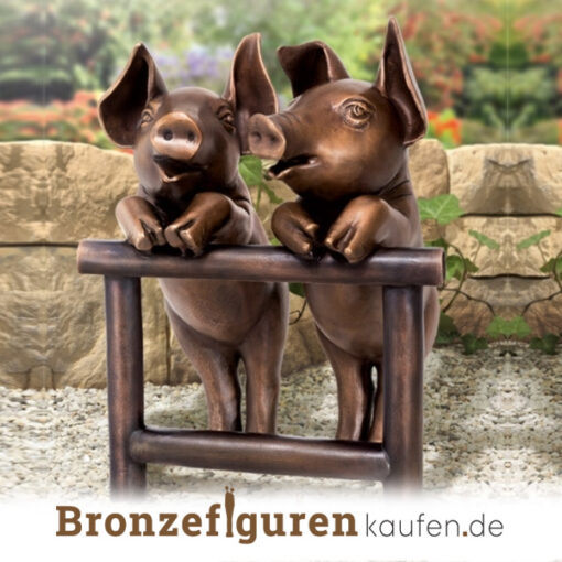 Schwein figuren aus bronze