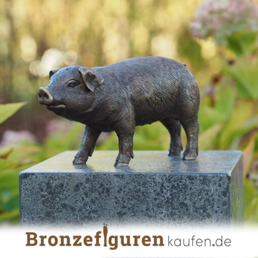 Schweinefigur aus bronze