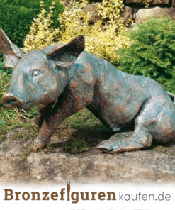 Schweinenfigur aus bronze