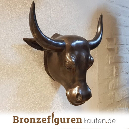 Stierenkopf aus Bronze