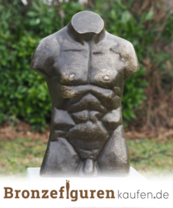 Gartenstatue männlicher Torso aus Bronze