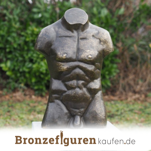Gartenstatue männlicher Torso aus Bronze