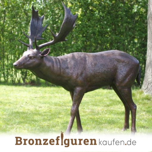 bronze hirschfigur