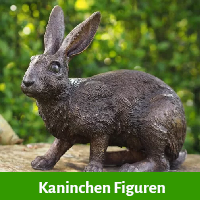 Kaninchen Figuren Bronze cat
