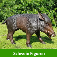Schwein Figuren Bronze cat